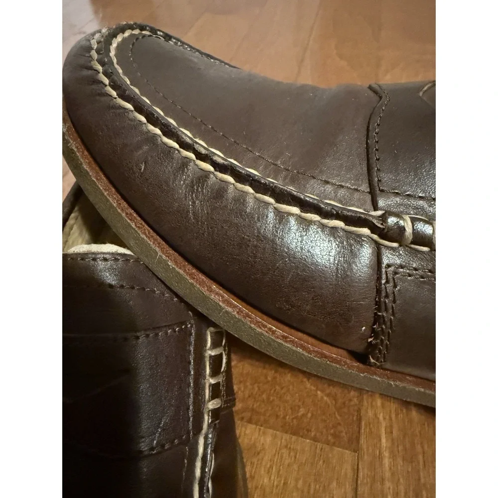 Gold Cup Sperry Brown Leather Penny Loafer Top Slider Men's 9.5M Classic Preppy